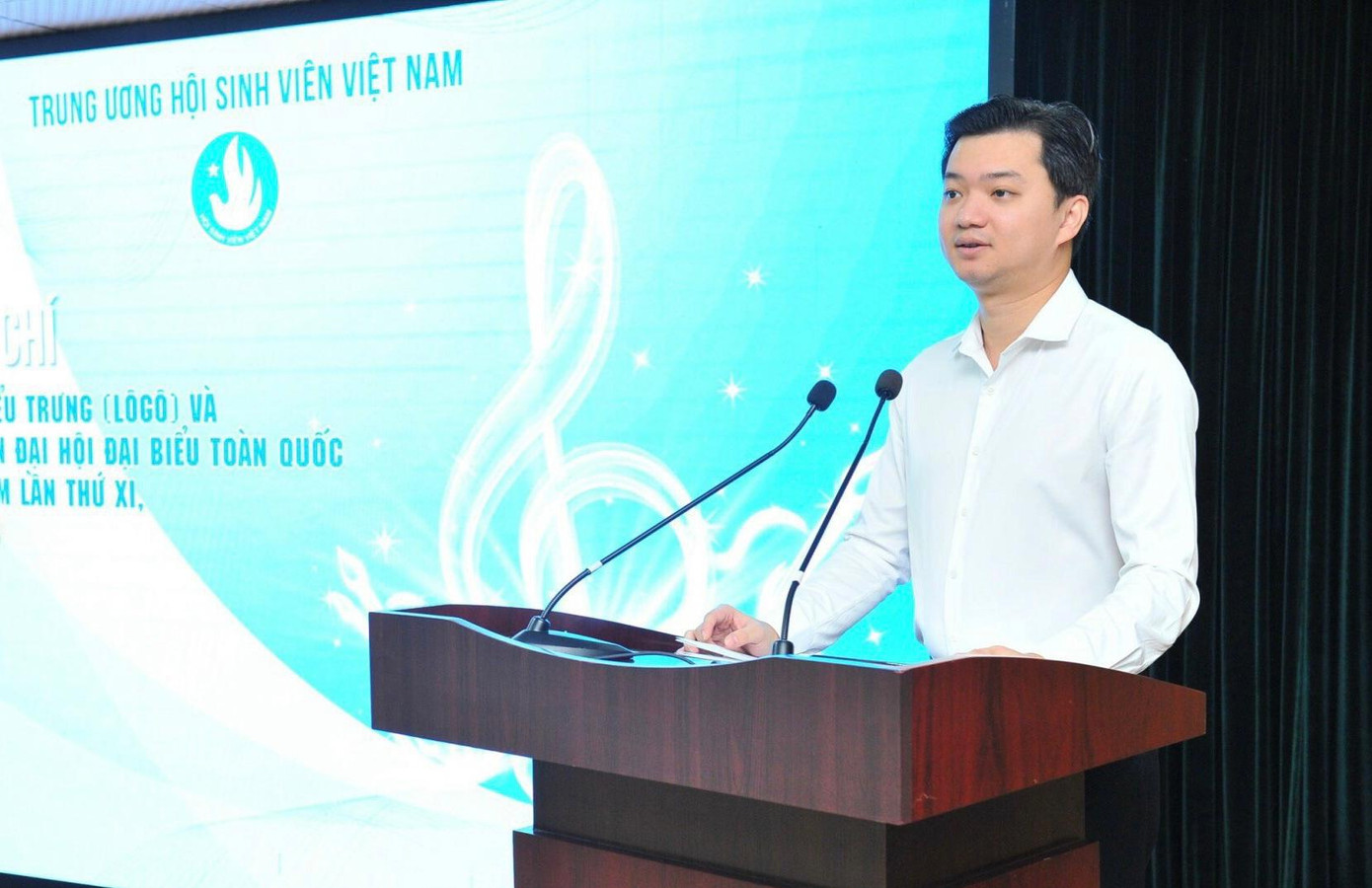 Anh Nguyễn Minh Triết, Bí thư T.Ư Đoàn, Chủ tịch Hội SVVN giới thiệu về cuộc thi sáng tác biểu trưng (logo) cổ động và ca khúc tuyên truyền Đại hội đại biểu toàn quốc Hội Sinh viên Việt Nam lần thứ XI, nhiệm kỳ 2023 – 2028 Anh Nguyễn Minh Triết, Bí thư T.Ư Đoàn, Chủ tịch Hội SVVN giới thiệu về cuộc thi sáng tác biểu trưng (logo) cổ động và ca khúc tuyên truyền Đại hội đại biểu toàn quốc Hội Sinh viên Việt Nam lần thứ XI, nhiệm kỳ 2023 – 2028