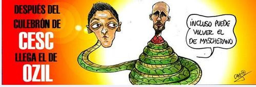 Biếm hoạ thương vụ Ozil của Barca trên tờ Thể thao hàng ngày