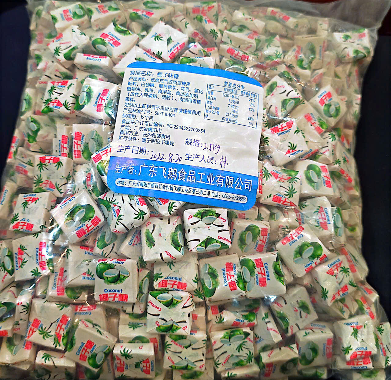 Các loại kẹo giả thu giữ của đối tượng Cường.