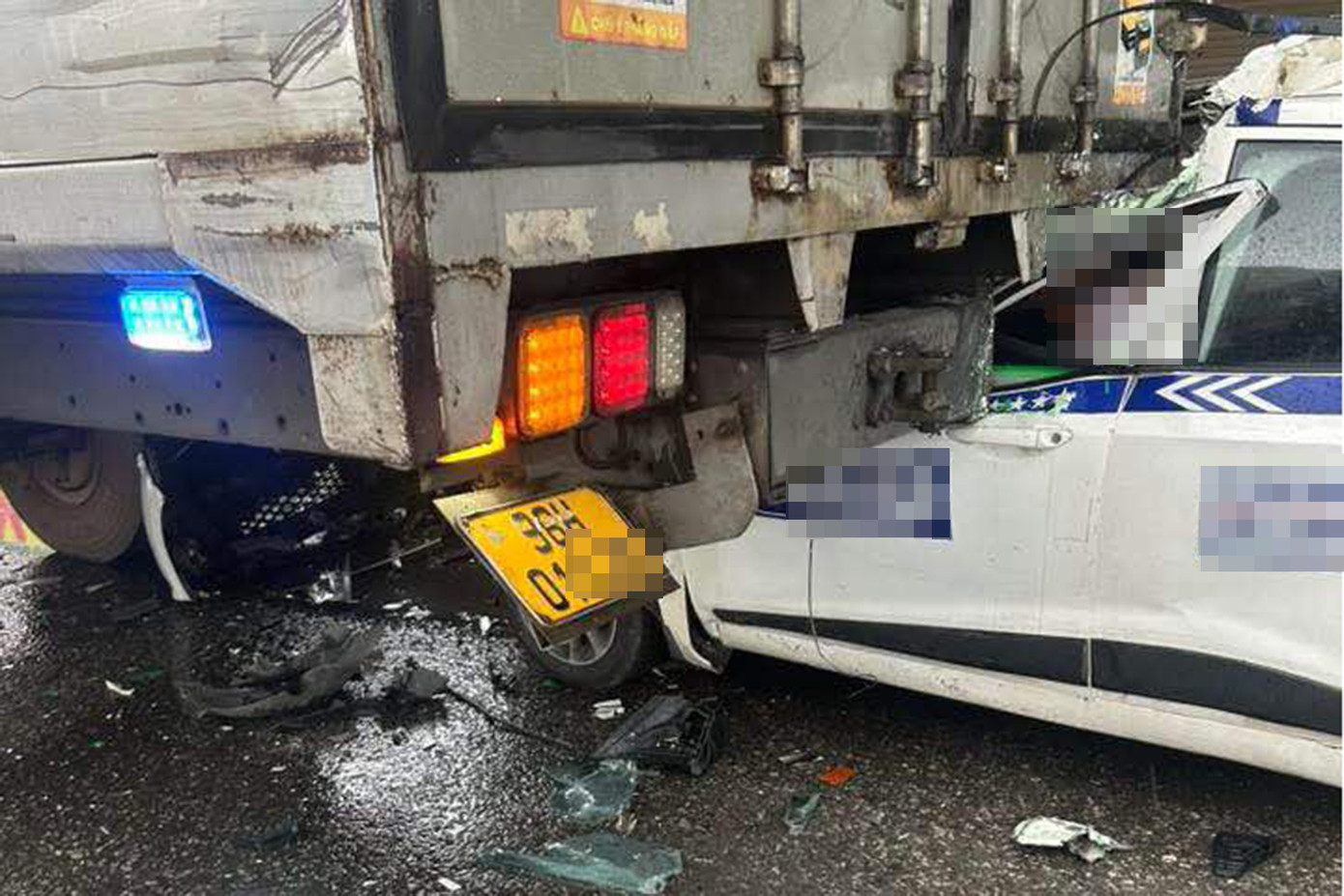 Hiện trường vụ tai nạn.