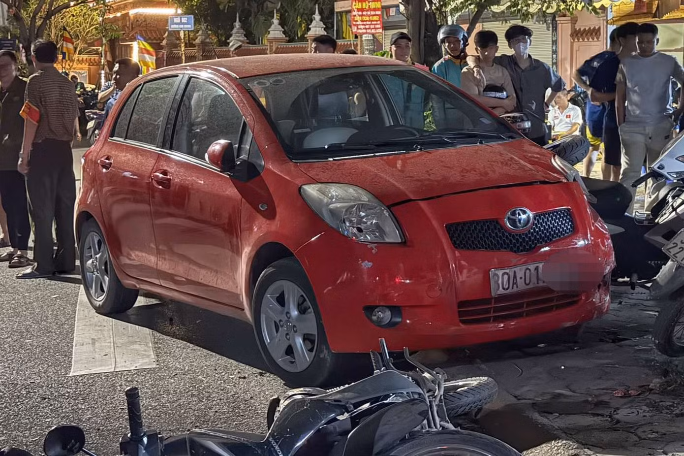 Hiện trường vụ tai nạn.