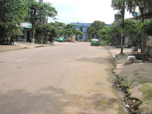 Khu vực đường Lê Thánh Tông, nơi xảy ra vụ án