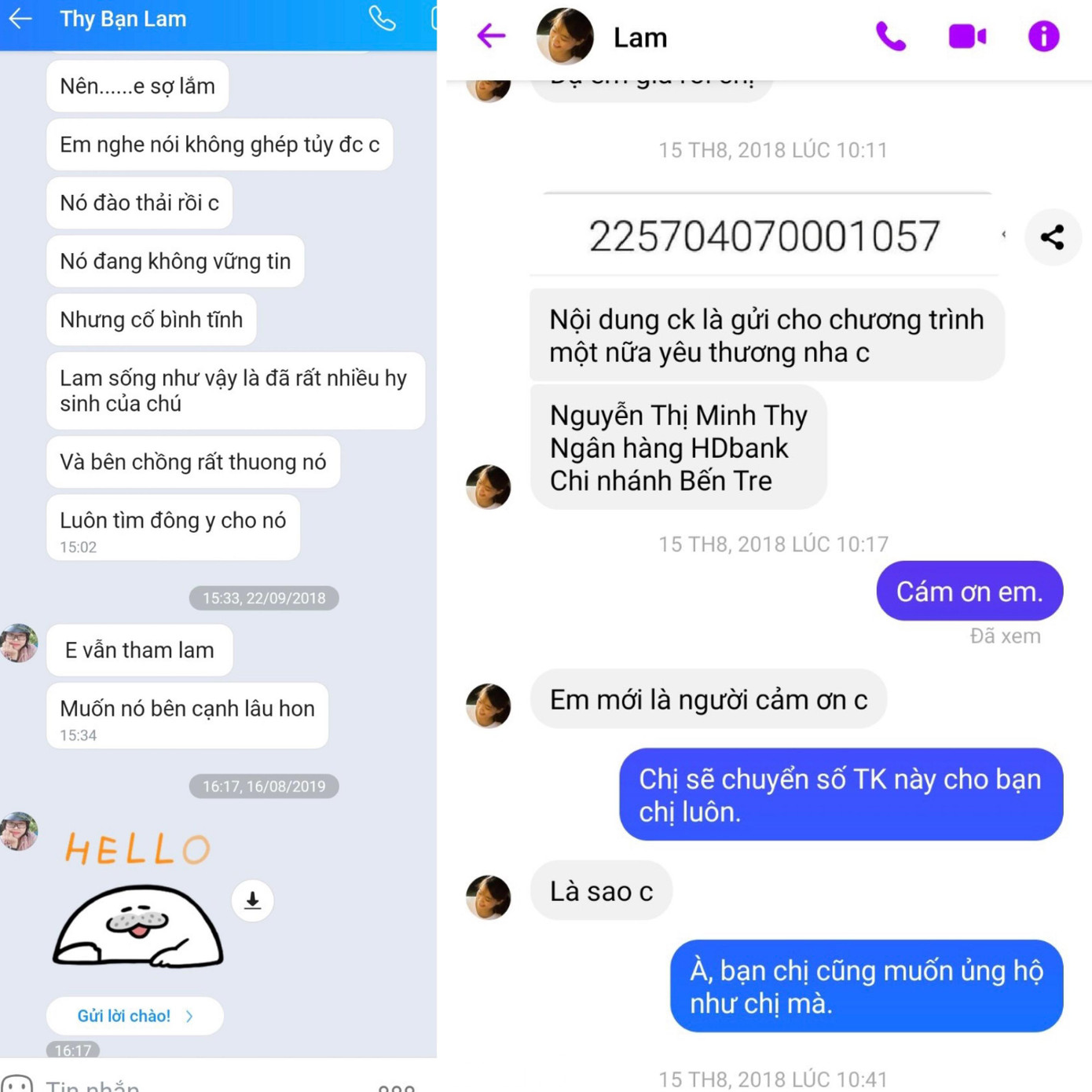 Thông tin chuyển tiền cho nhóm "bác sĩ Khoa" từ một người dân ở TPHCM- ảnh Lê Nguyễn