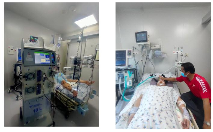 Trẻ mắc COVID-19 nguy kịch được cứu sống ở BV Nhi đồng Thành phố. Ảnh BV cung cấp