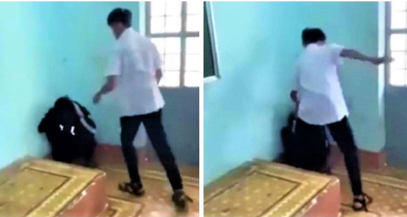 Vụ việc nam sinh đánh bạn, được chia sẻ trên mạng xã hội Vụ việc nam sinh đánh bạn, được chia sẻ trên mạng xã hội