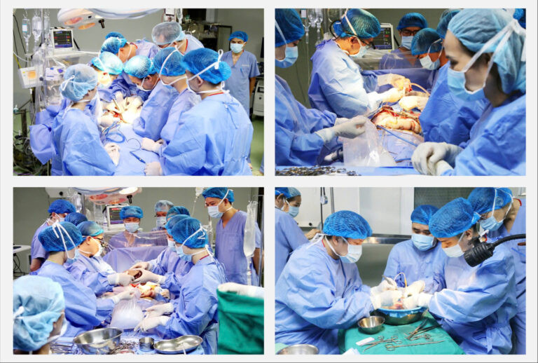 Ekip thực hiện phẫu thuật.