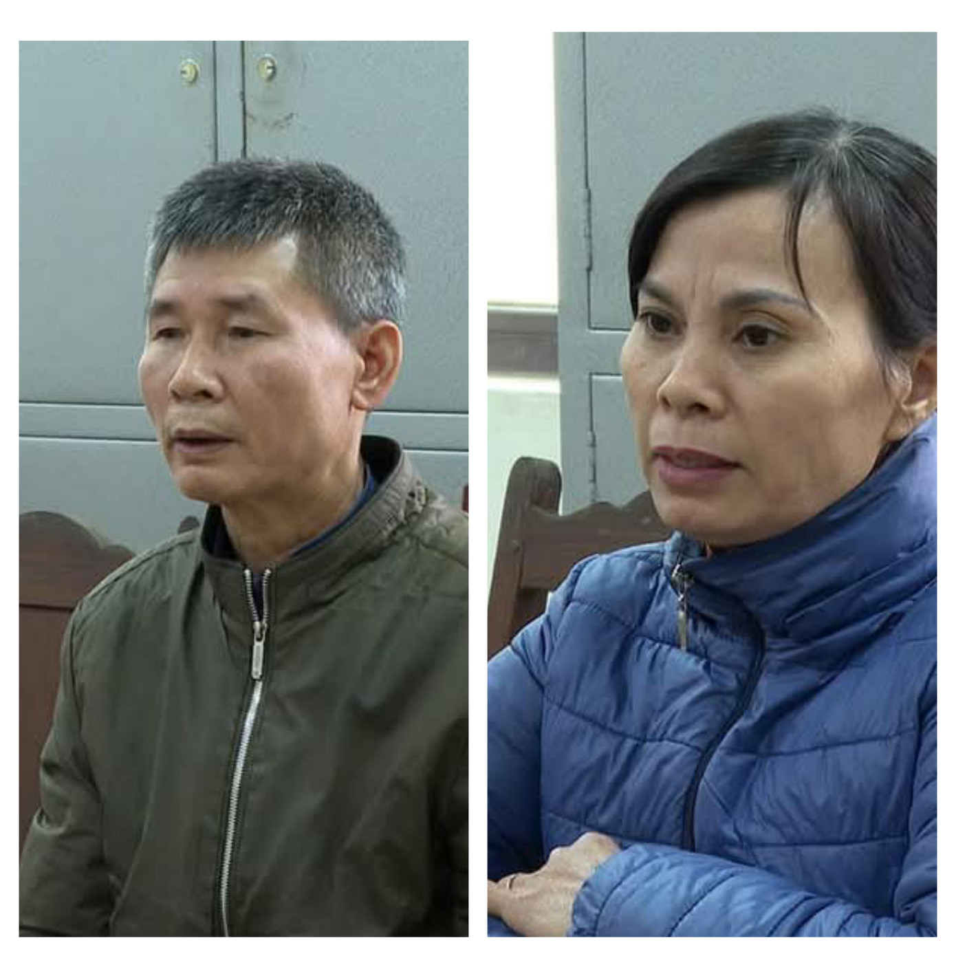 Vợ chồng Nguyễn Văn Lợi và Nguyễn Thị Thanh Vân tại cơ quan công an. Vợ chồng Nguyễn Văn Lợi và Nguyễn Thị Thanh Vân tại cơ quan công an.