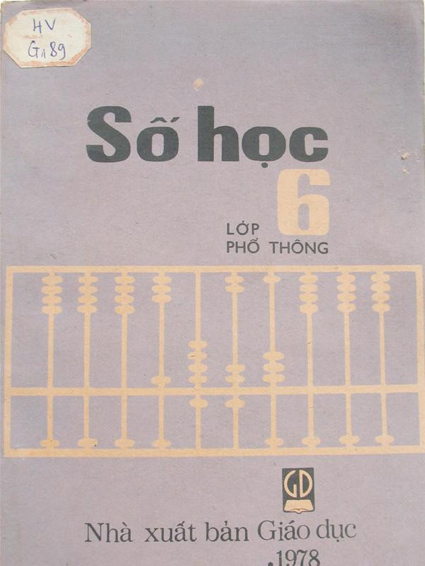 Sách số học lớp 6 (NXB Giáo dục - 1978) có in hình bàn tính gẩy Sách số học lớp 6 (NXB Giáo dục - 1978) có in hình bàn tính gẩy