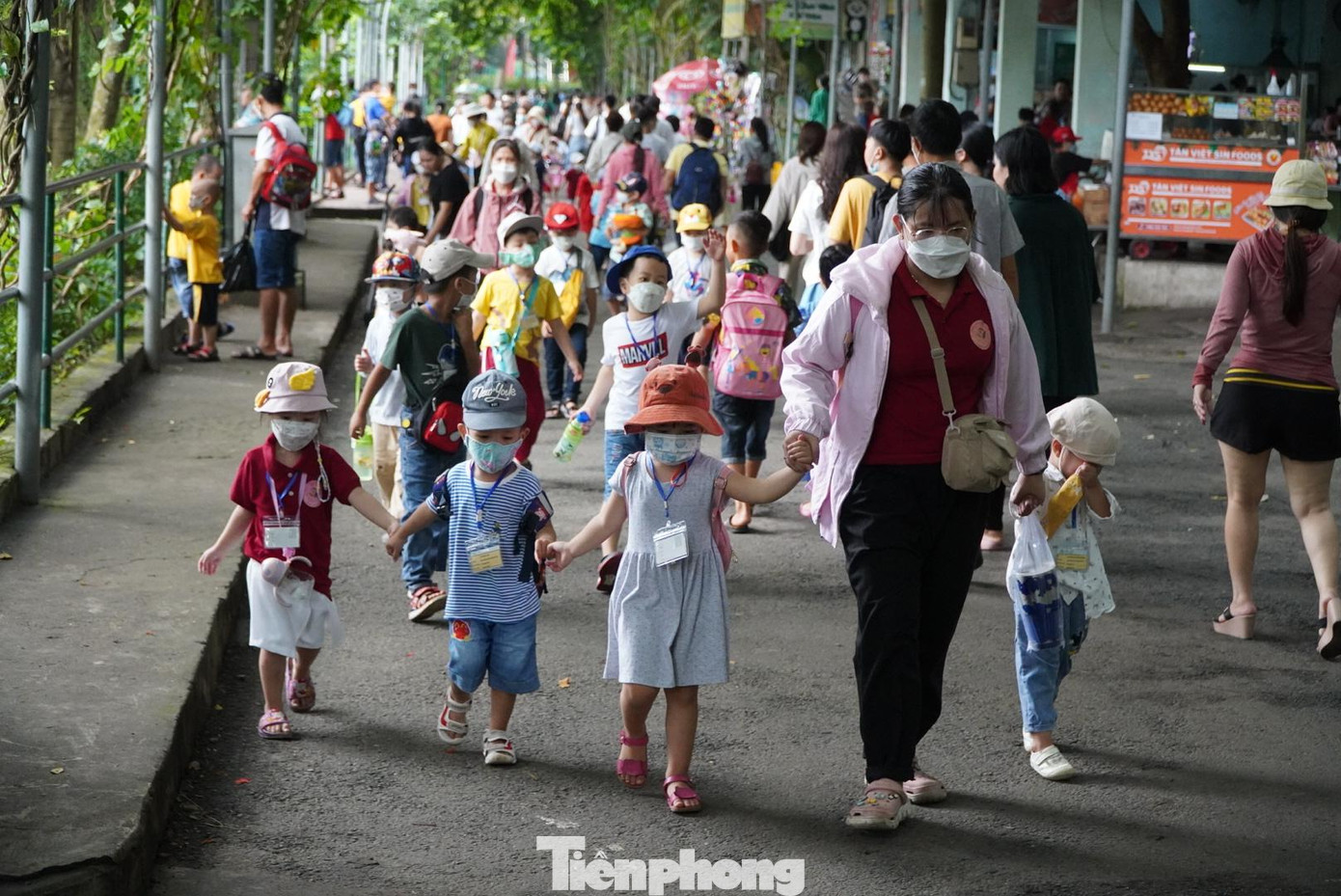 Ngoài ra, còn có nhiều đoàn tham quan của các trường mầm non đưa bé đi trải nghiệm.