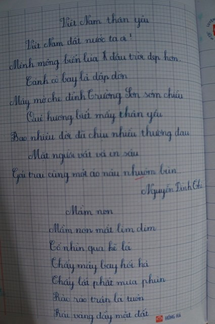 Chữ đẹp như in của Thái Nguyễn Vân Giang 