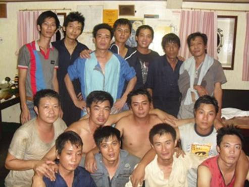 Các thuyền viên trên tàu trước khi chìm. Các thuyền viên trên tàu trước khi chìm