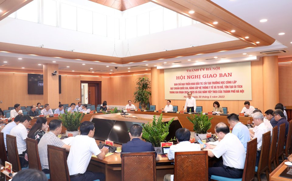 Toàn cảnh hội nghị giao ban ngày 30/5