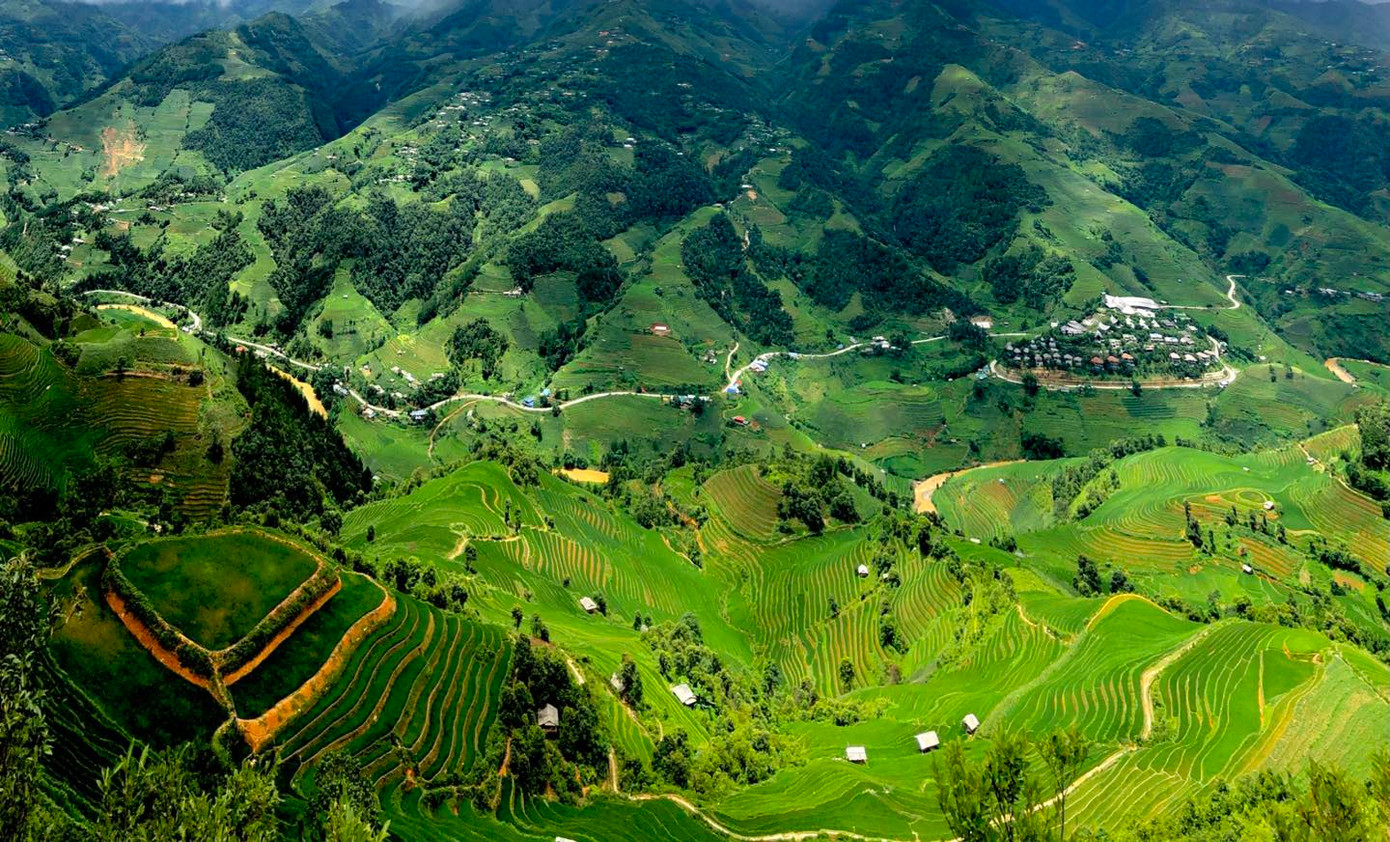 Cảnh đẹp của ruộng bậc thang La Pán Tẩn.