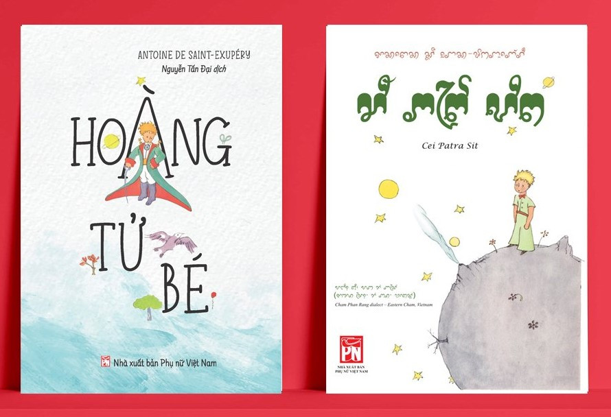 Phiên bản Hoàng tử bé bằng tiếng Việt và tiếng Chăm.