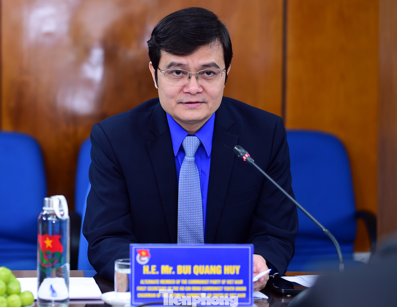 Anh Bùi Quang Huy trao đổi tại buổi tiếp. Ảnh: Xuân Tùng Anh Bùi Quang Huy trao đổi tại buổi tiếp. Ảnh: Xuân Tùng