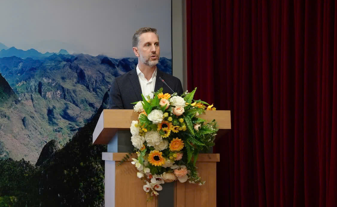 Ông Matthew David Jackson phát biểu tại chương trình. Ảnh: BTC Ông Matthew David Jackson phát biểu tại chương trình. Ảnh: BTC