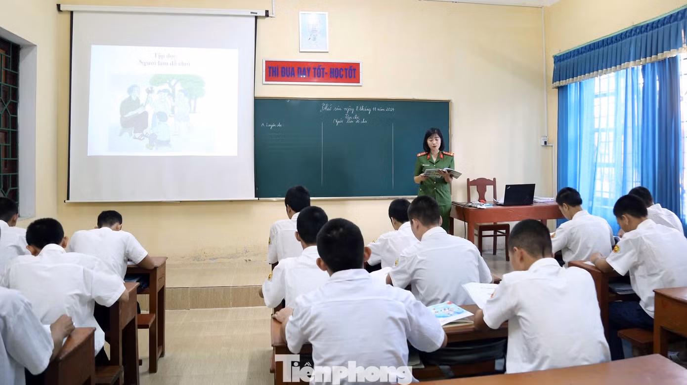 Chị Lụa đã có 10 năm dạy văn hoá ở trường Giáo dưỡng số 2.