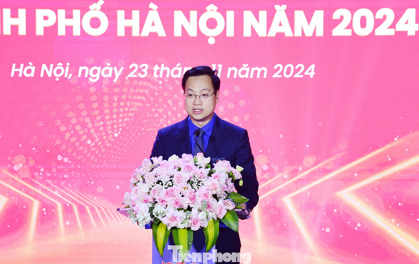 Anh Trần Quang Hưng phát biểu tại chương trình. Ảnh: Xuân Tùng