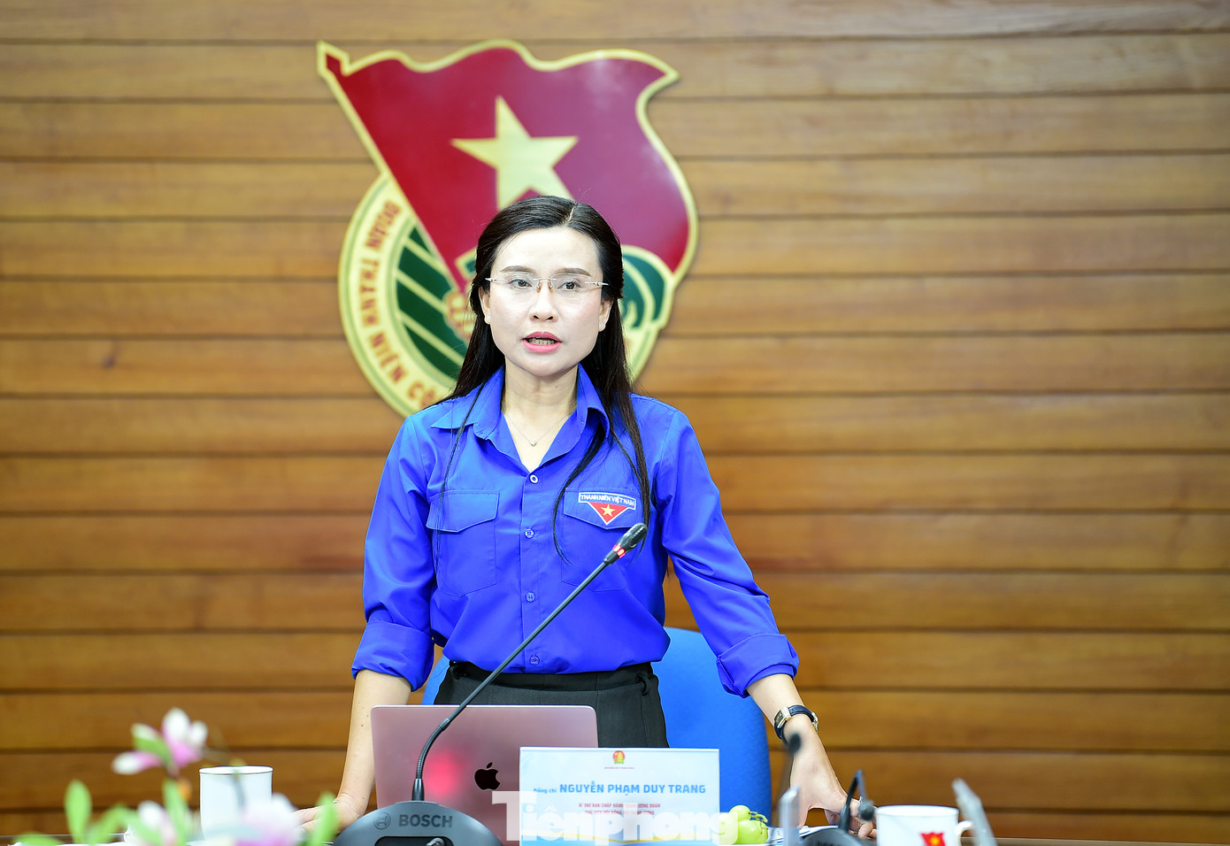 Chị Nguyễn Phạm Duy Trang phát biểu tại phiên họp. Ảnh: Xuân Tùng Chị Nguyễn Phạm Duy Trang phát biểu tại phiên họp. Ảnh: Xuân Tùng