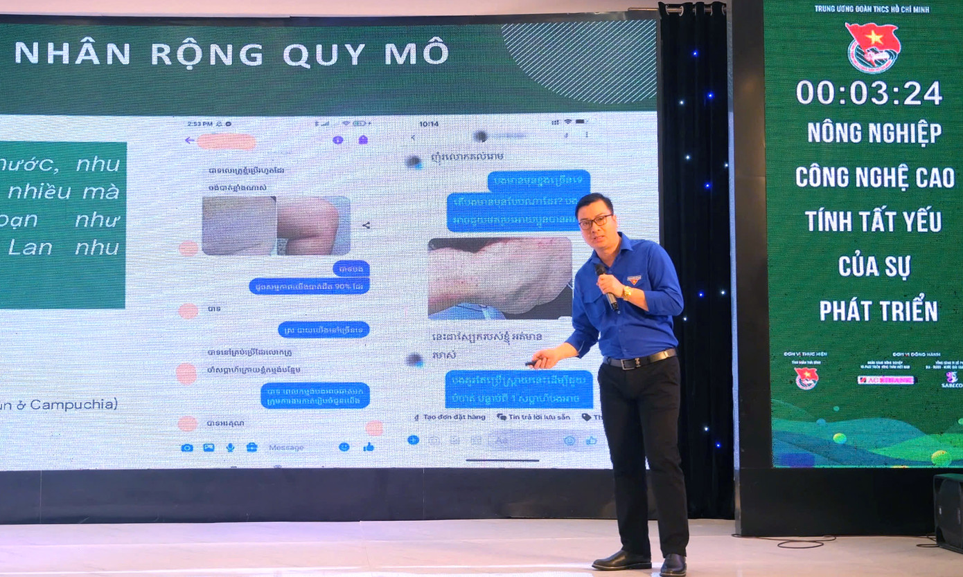 Các thí sinh giới thiệu, thuyết trình dự án của mình tại vòng chung kết. Ảnh: BTC Các thí sinh giới thiệu, thuyết trình dự án của mình tại vòng chung kết. Ảnh: BTC