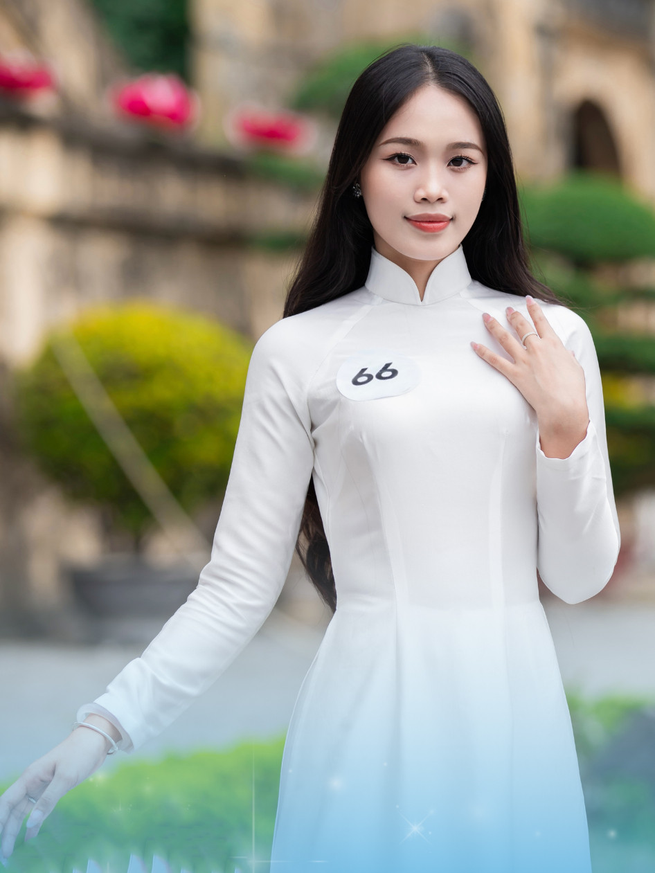 Thí sinh Bùi Khánh Linh - sinh viên Học viện Phụ nữ Việt Nam.