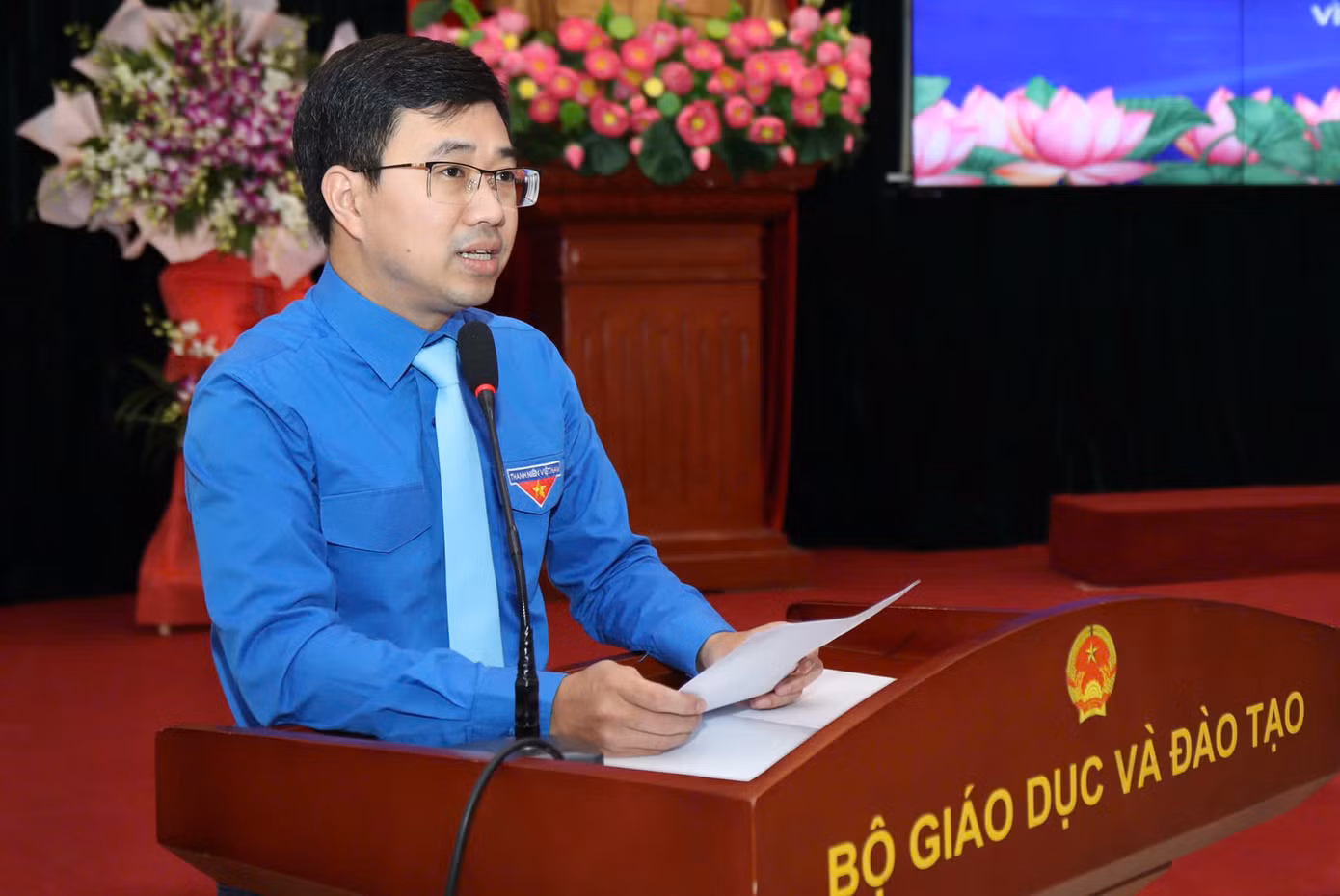 Anh Bùi Hoàng Tùng phát biểu tại chương trình. Ảnh: Vương Bảo Anh