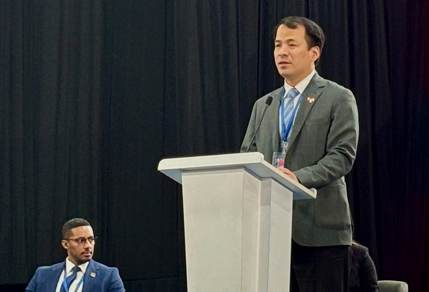 Anh Ngô Văn Cương phát biểu tại chương trình. Ảnh: BQT Anh Ngô Văn Cương phát biểu tại chương trình. Ảnh: BQT