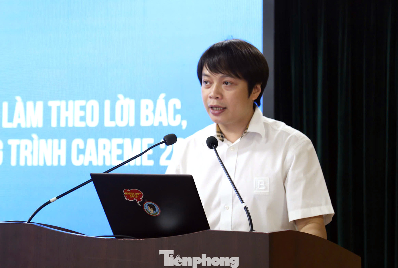 Anh Nguyễn Hữu Tú phát biểu tại chương trình.