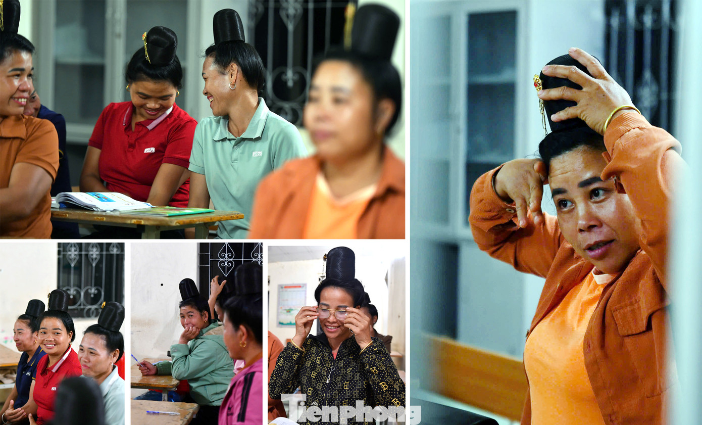 “Tôi luôn mong muốn các học viên hoàn thành khoá học, biết vận dụng các kỹ năng, phương pháp làm ăn phát triển kinh tế hộ gia đình; quan tâm, chăm sóc nhiều hơn đến việc học tập, sức khỏe cho con cái; nói không với tảo hôn, hôn nhân cận huyết. Từ đó, bà con sẽ góp phần cùng địa phương xây dựng bản làng ngày càng giàu đẹp; tham gia cùng bộ đội Biên phòng bảo vệ vững chắc chủ quyền lãnh thổ, an ninh biên giới quốc gia”, anh Thoại bày tỏ. Ảnh: Xuân Tùng