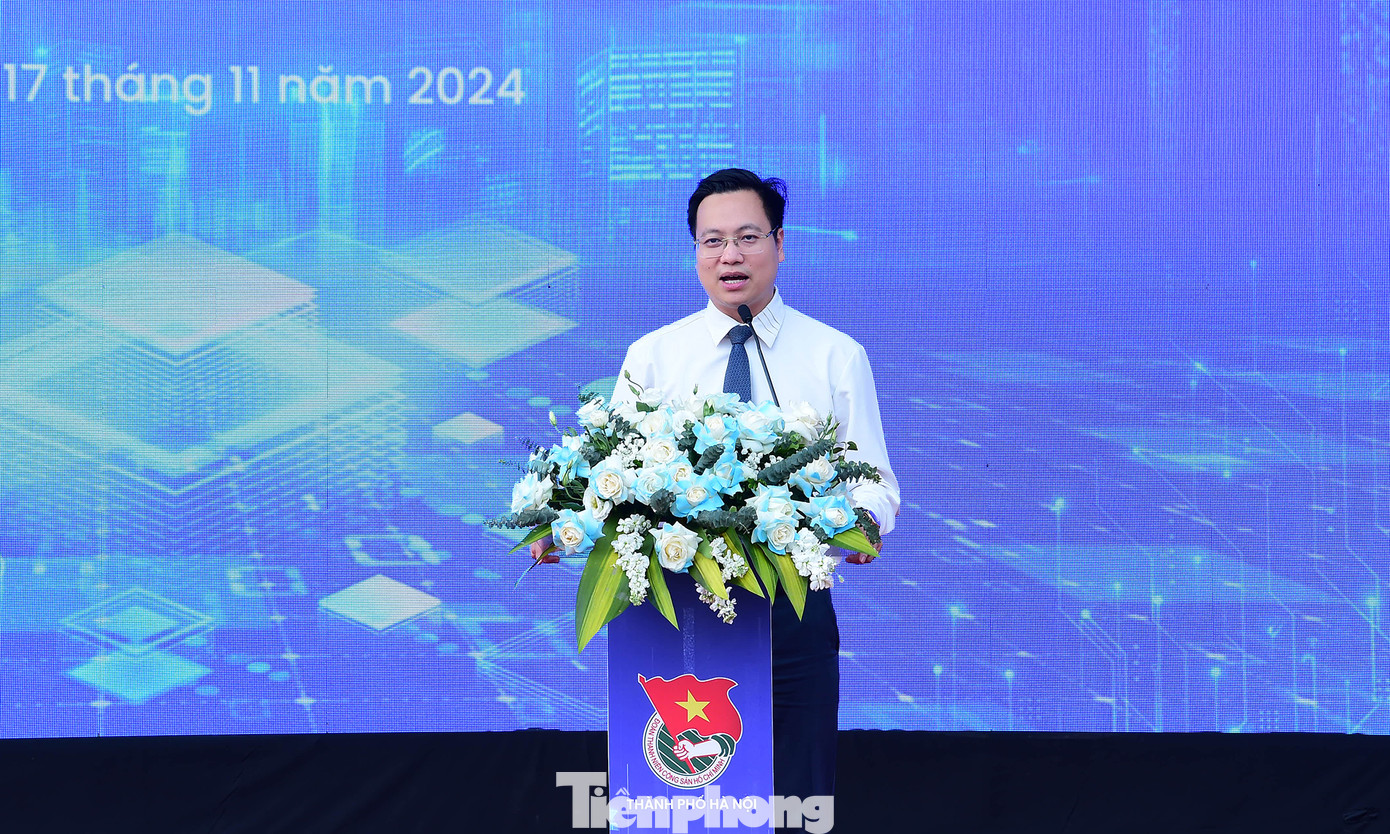 Anh Trần Quang Hưng phát biểu tại chương trình. Ảnh: Xuân Tùng