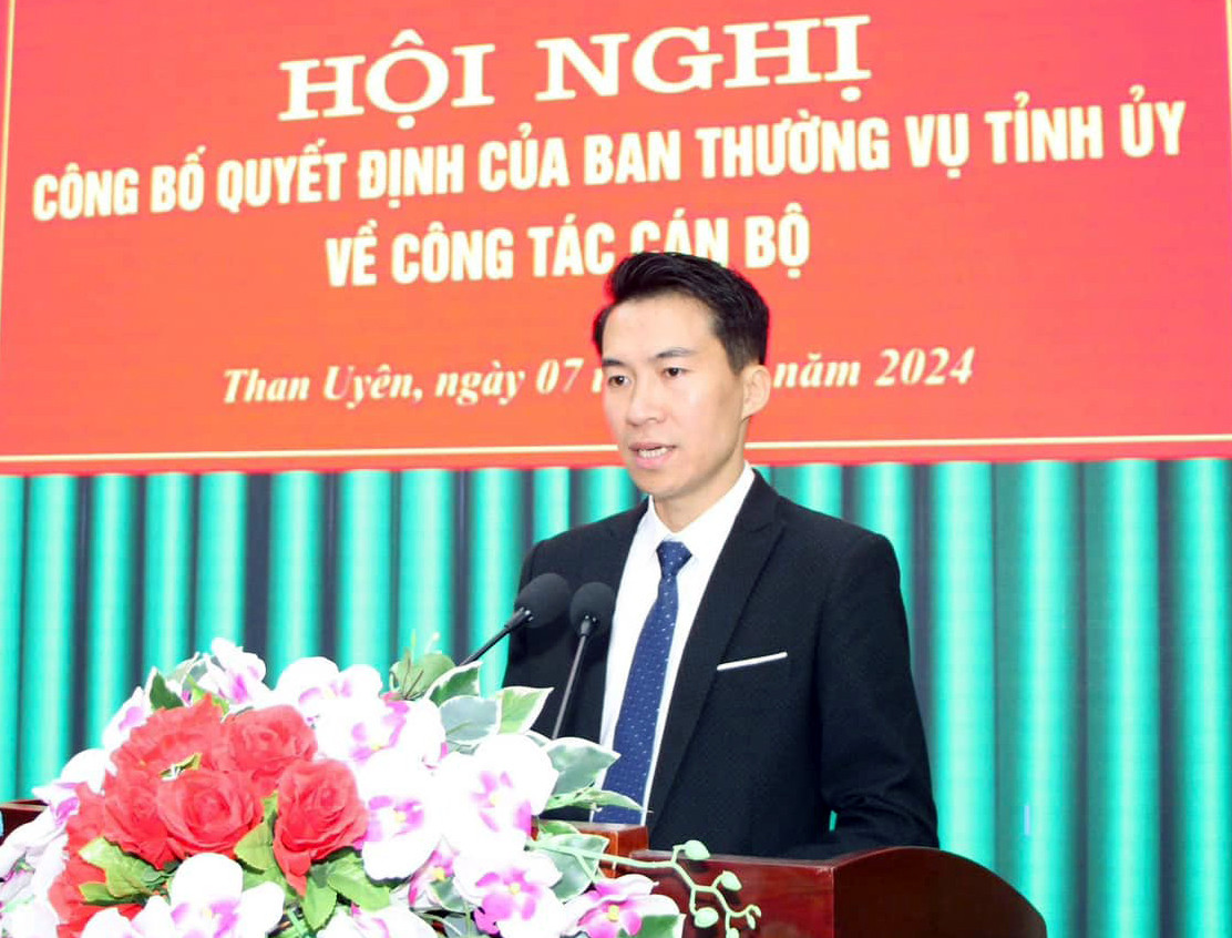 Tân Phó Bí thư Huyện ủy Than Uyên Lò Minh Hiếu. Ảnh: TĐLC