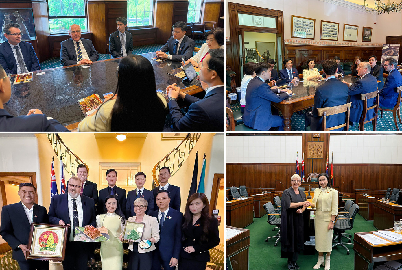 Đoàn đại biểu tại Nhà quốc hội cấp Bang Tasmania. Ảnh: BTC