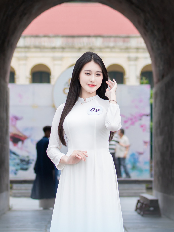Thí sinh Ngô Thị Trâm Anh - sinh viên Học viện Phụ nữ Việt Nam.