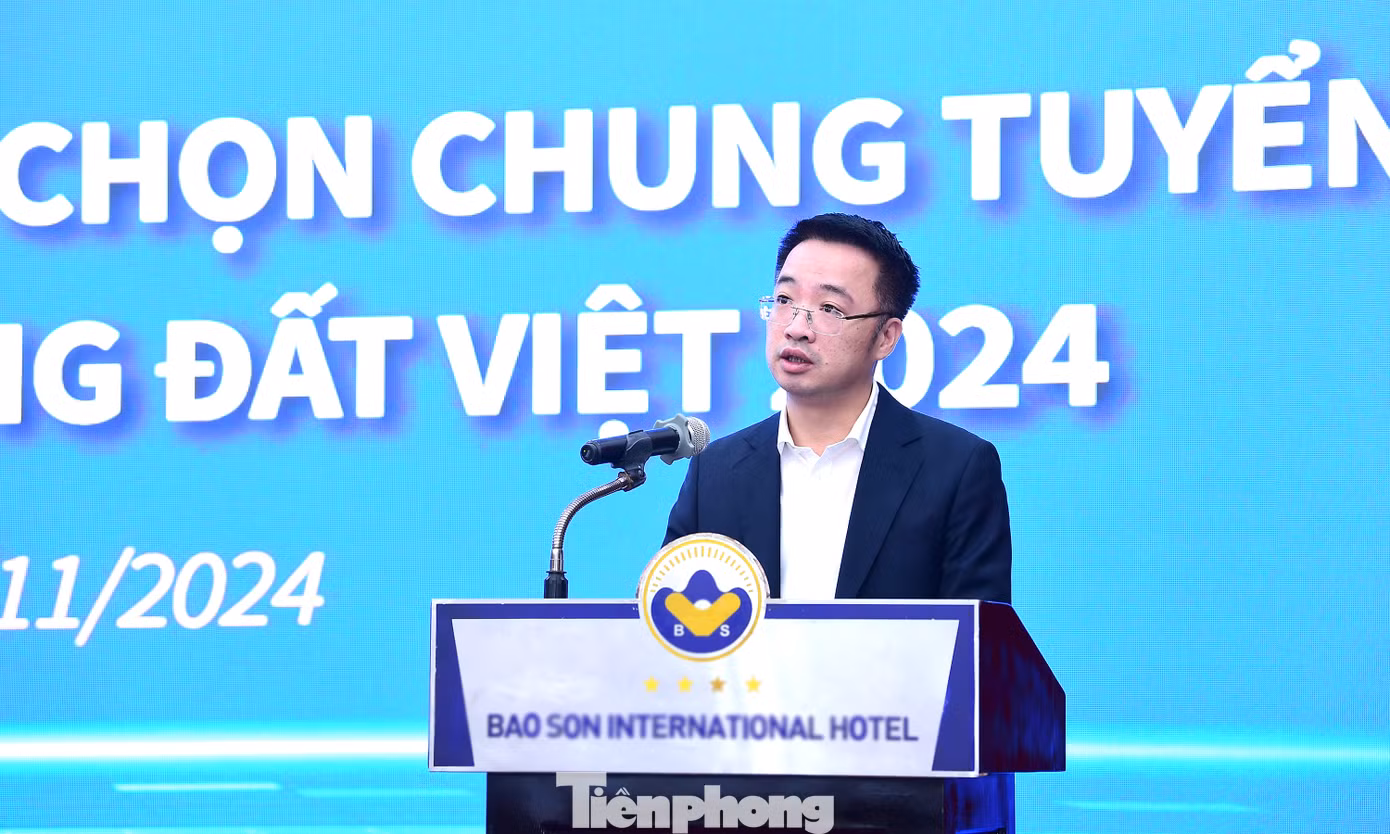 Anh Nguyễn Tường Lâm phát biểu tại hội nghị. Ảnh: Xuân Tùng