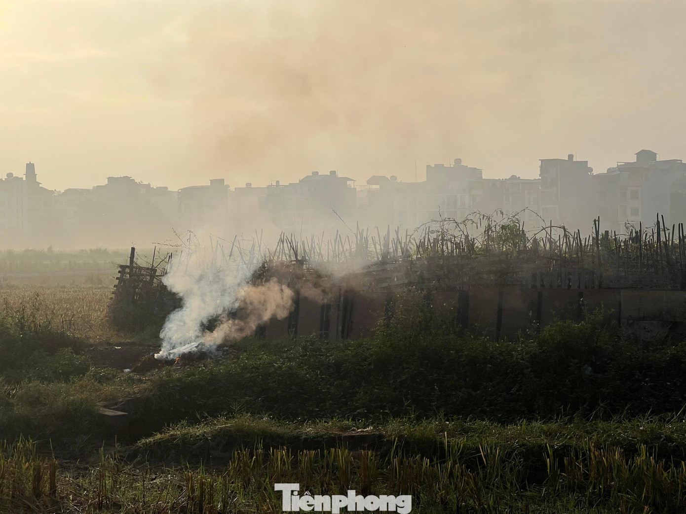 Ngay từ sáng sớm, người dân phường Việt Hưng (Long Biên, Hà Nội) thức dậy với bầu không khí ngạt thở từ những đống khói Ngay từ sáng sớm, người dân phường Việt Hưng (Long Biên, Hà Nội) thức dậy với bầu không khí ngạt thở từ những đống khói