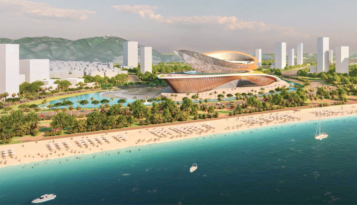 Công trình Nhà hát Đại dương sau khi được quy hoạch ở vị trí sân bay Nha Trang cũ. Công trình Nhà hát Đại dương sau khi được quy hoạch ở vị trí sân bay Nha Trang cũ.