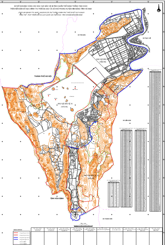 Sơ đồ khoanh vùng bảo vệ quần thể danh thắng Tam Chúc. Sơ đồ khoanh vùng bảo vệ quần thể danh thắng Tam Chúc.