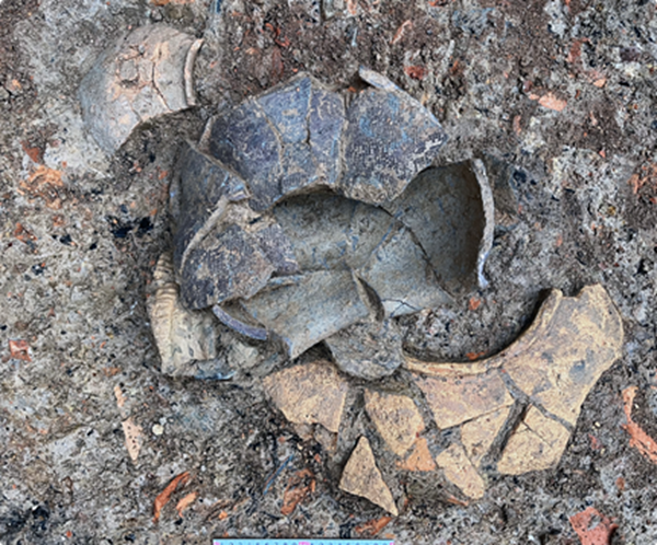 Cụm vò gốm. Ảnh: Đặng Hồng Sơn.