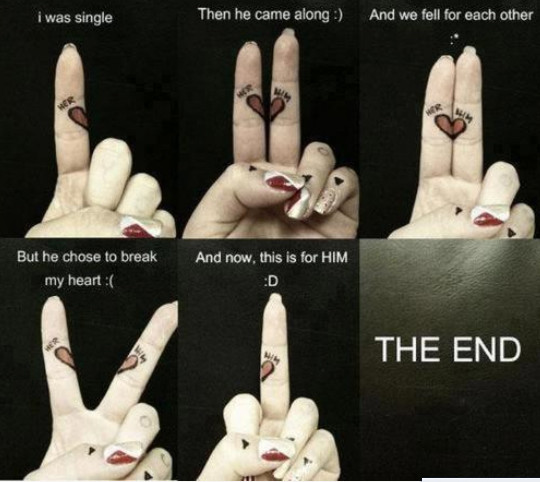 Bằng ngón tay, thêm chút hình vẽ, một câu chuyện ngắn về tình yêu đã được kể