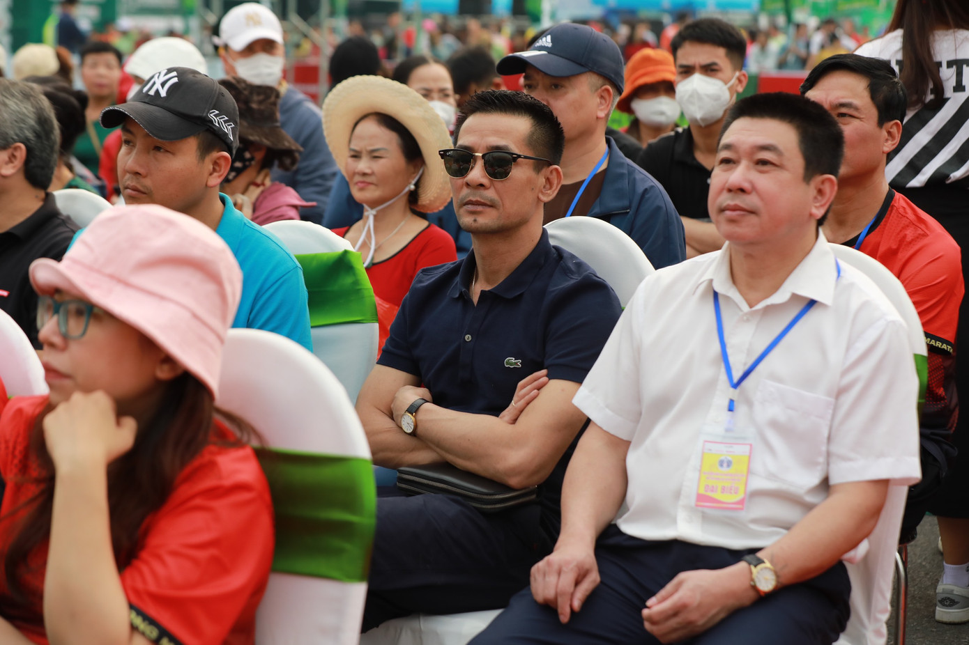 Ông Khổng Minh Tân - Giám đốc Điện lực thành phố Lai Châu tại Lễ khai mạc Tiền Phong Marathon 2023.