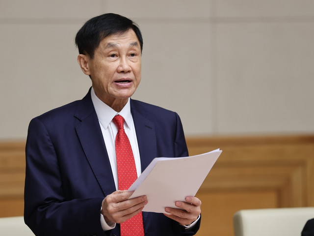 Chủ tịch Tập đoàn Liên Thái Bình Dương Johnathan Hạnh Nguyễn phát biểu tại hội nghị (ảnh: Nhật Bắc).