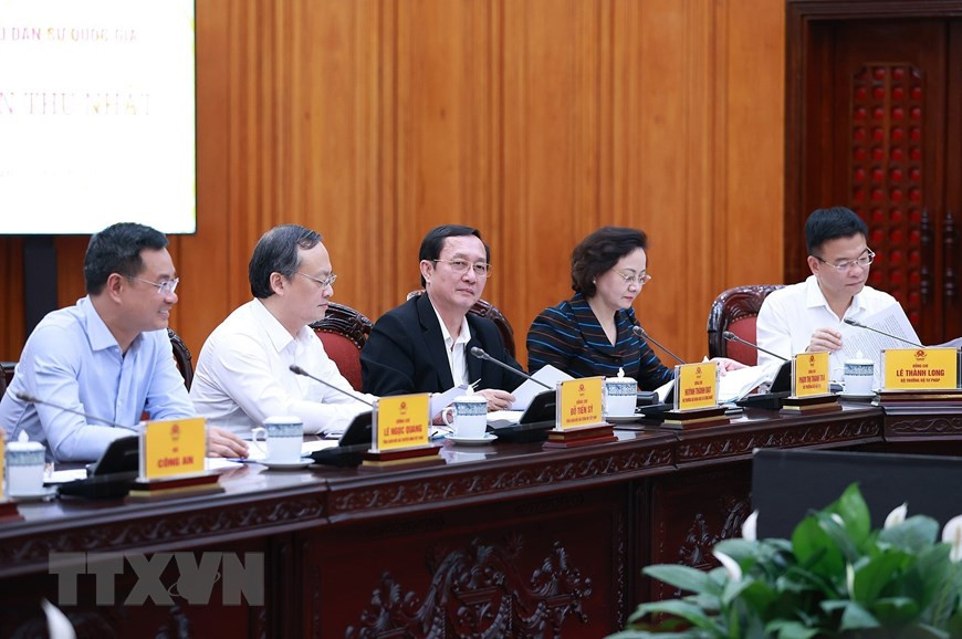 Các thành viên Ban Chỉ đạo tham dự phiên họp. Ảnh: Dương Giang/TTXVN