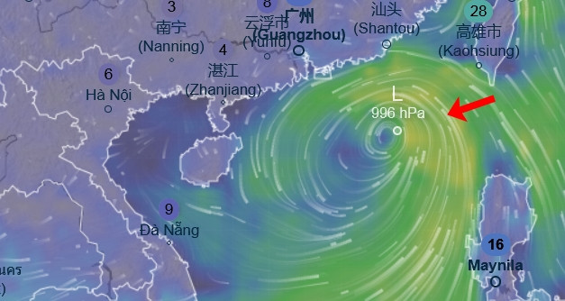 Mô hình ECMWF dự báo ATNĐ vào Biển Đông vào ngày 12/6. Ảnh: Ventusky, ECMWF. Mô hình ECMWF dự báo ATNĐ vào Biển Đông vào ngày 12/6. Ảnh: Ventusky, ECMWF.