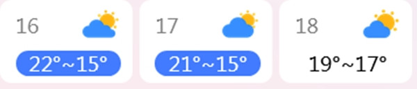 Dự báo nhiệt độ cao nhất/ thấp nhất ở Hà Nội từ 16 - 18/3 (Chủ Nhật đến thứ Ba tới), khi có không khí lạnh. Ảnh: Weather. Dự báo nhiệt độ cao nhất/ thấp nhất ở Hà Nội từ 16 - 18/3 (Chủ Nhật đến thứ Ba tới), khi có không khí lạnh. Ảnh: Weather.