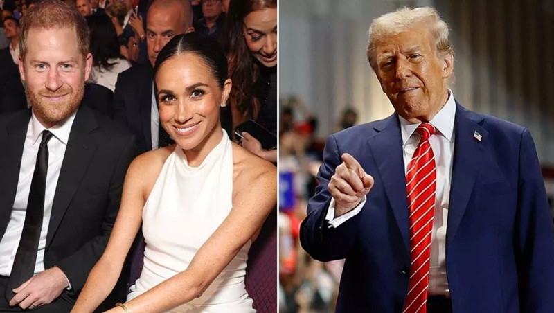 Đây không phải là lần đầu tiên Tổng thống Trump tỏ ra không ưa Meghan Markle. Ảnh: The Mirror.