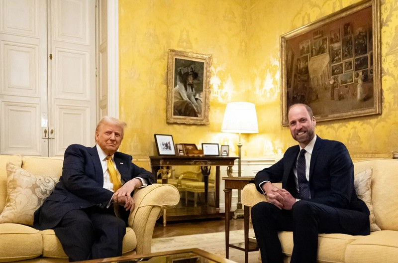 Tổng thống Trump và Hoàng tử William trong cuộc gặp cách đây khoảng 2 tháng. Ảnh: Getty.