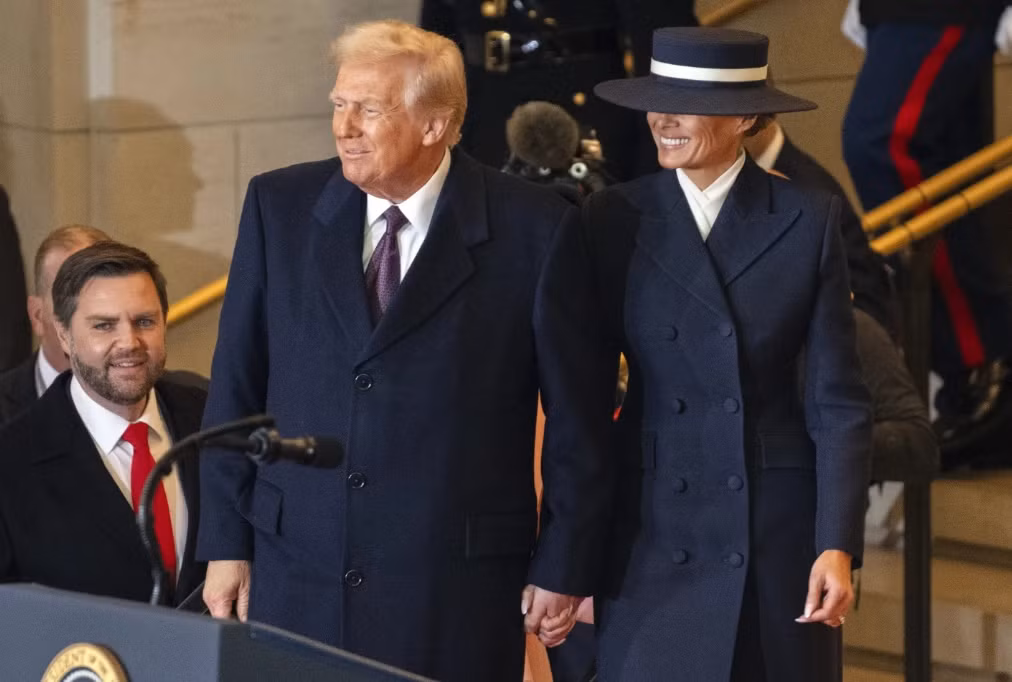 Tổng thống Mỹ Donald Trump và Phu nhân Melania. Ảnh: Ron Sachs/ Pool Photo via AP.