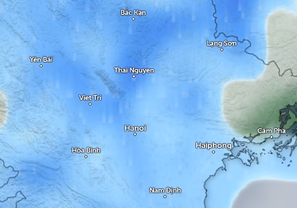 Dự báo mưa ở một số tỉnh thành miền Bắc vào chiều tối hoặc tối nay, 3/7. Ảnh: Zoom Earth, OpenStreetMap, ICON.