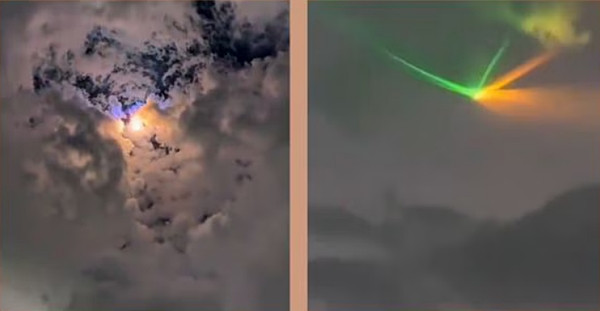 Vật thể rất sáng và rất khó giải thích xuất hiện trên bầu trời đêm ở Canada. Ảnh: Dom Lucre.