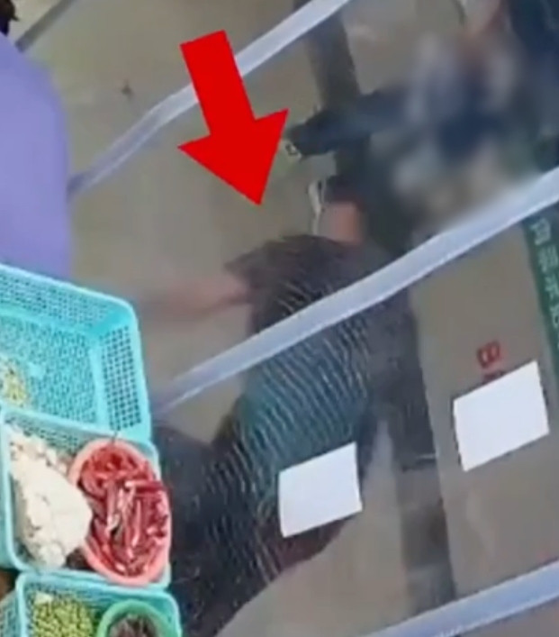 Người phụ nữ bị ngã. Ảnh: Yangtze Evening News/ Ziniu News.